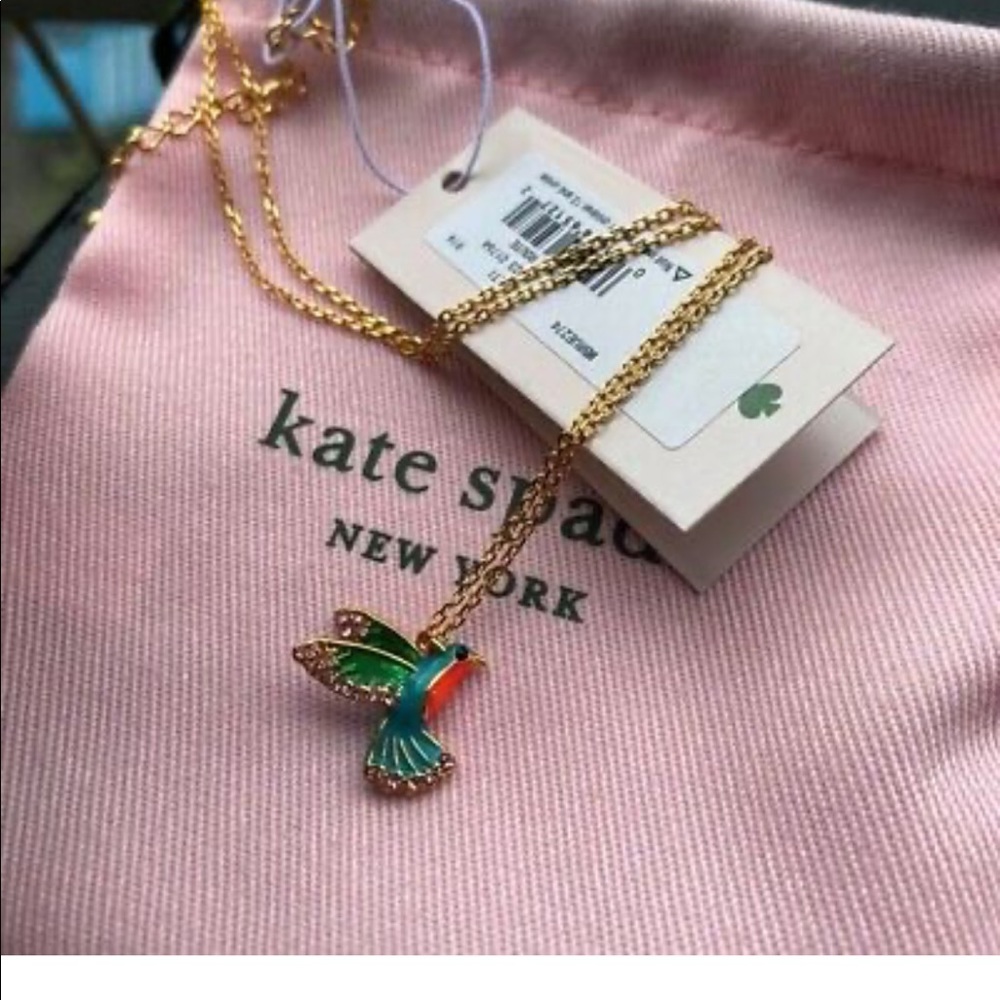 Retired Kate Spade hummingbird necklace NWT - Picture 3 of 9